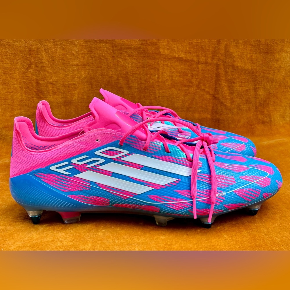 Adidas Pink and Blue Soccer Cleats Size 13